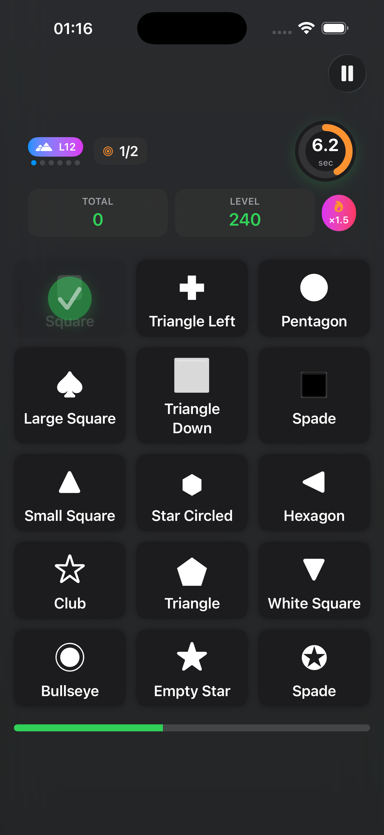 Shapes mode